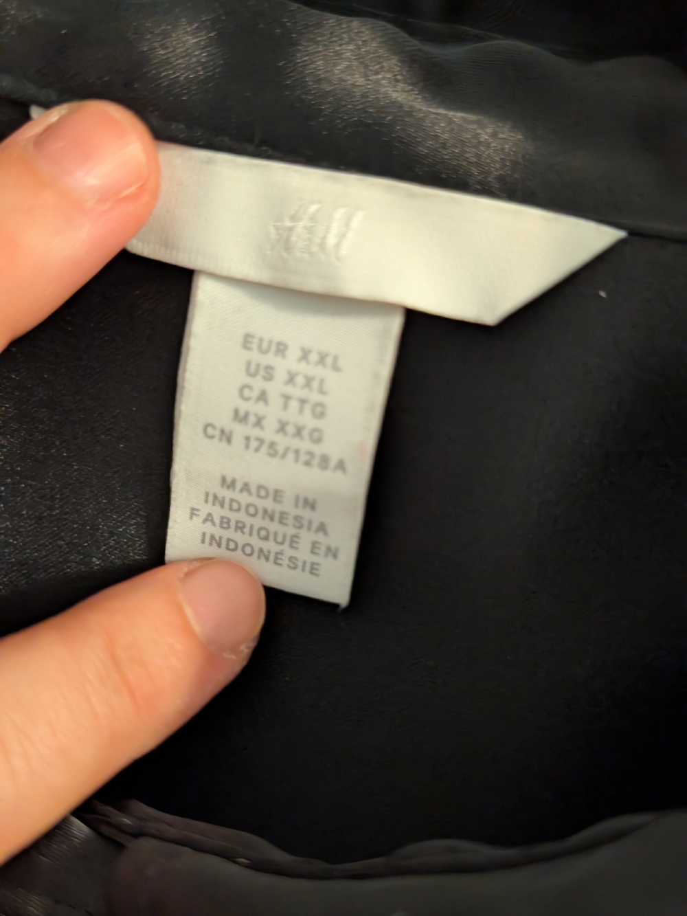 H&M Black Satin Button-Down Blouse - Picture 7 of 8